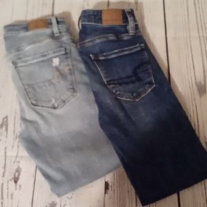BUNDLE American Eagle Super Hi-Rise Jegging sz00